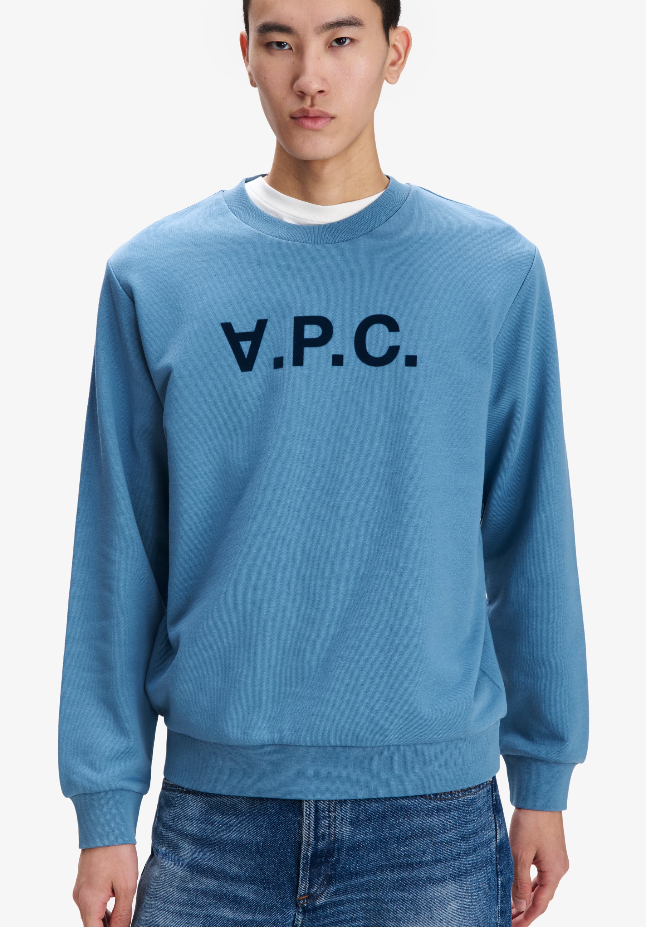 Blue V.P.C. logo sweatshirt - Image 4