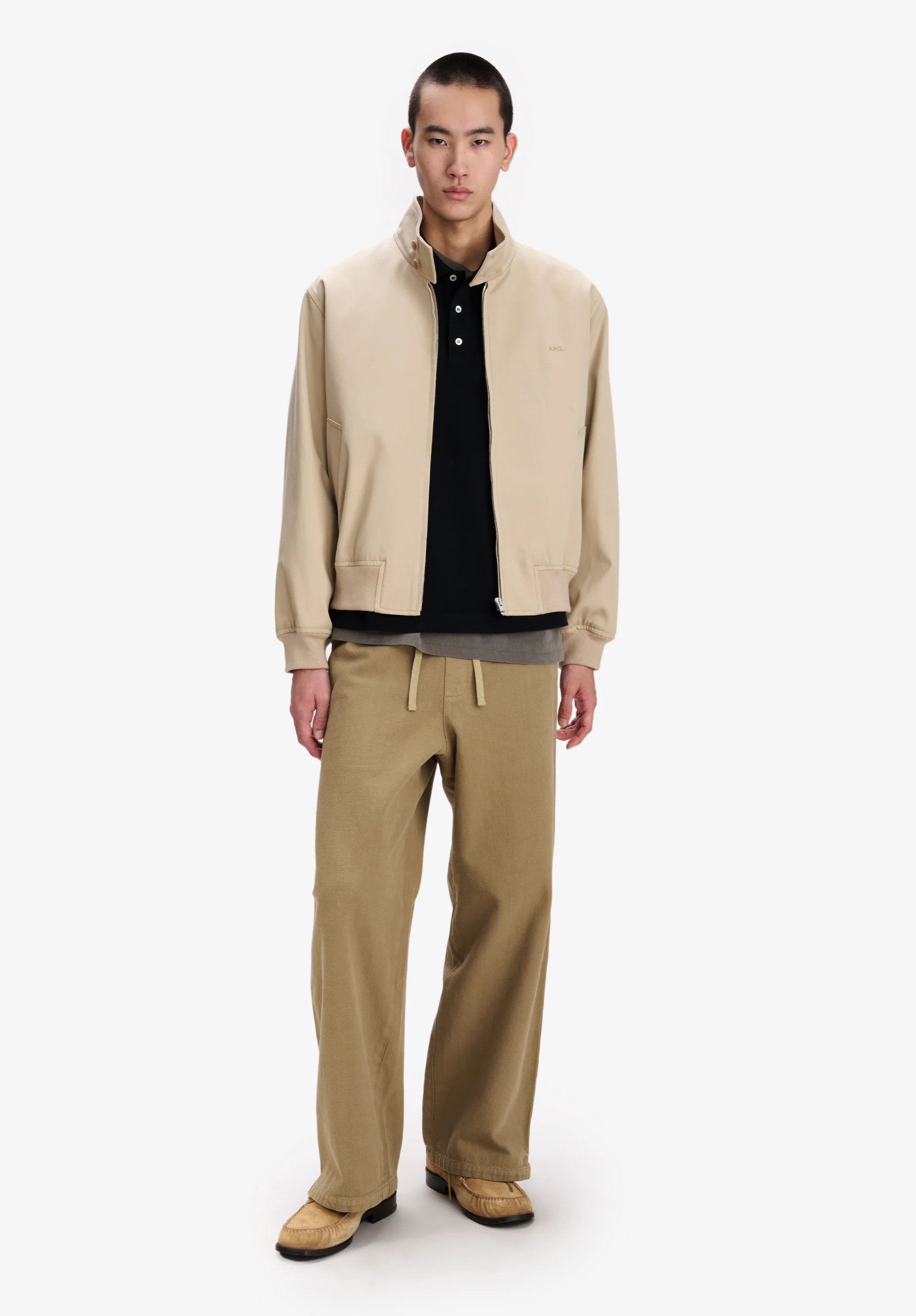Dark beige workwear trousers - Image 2