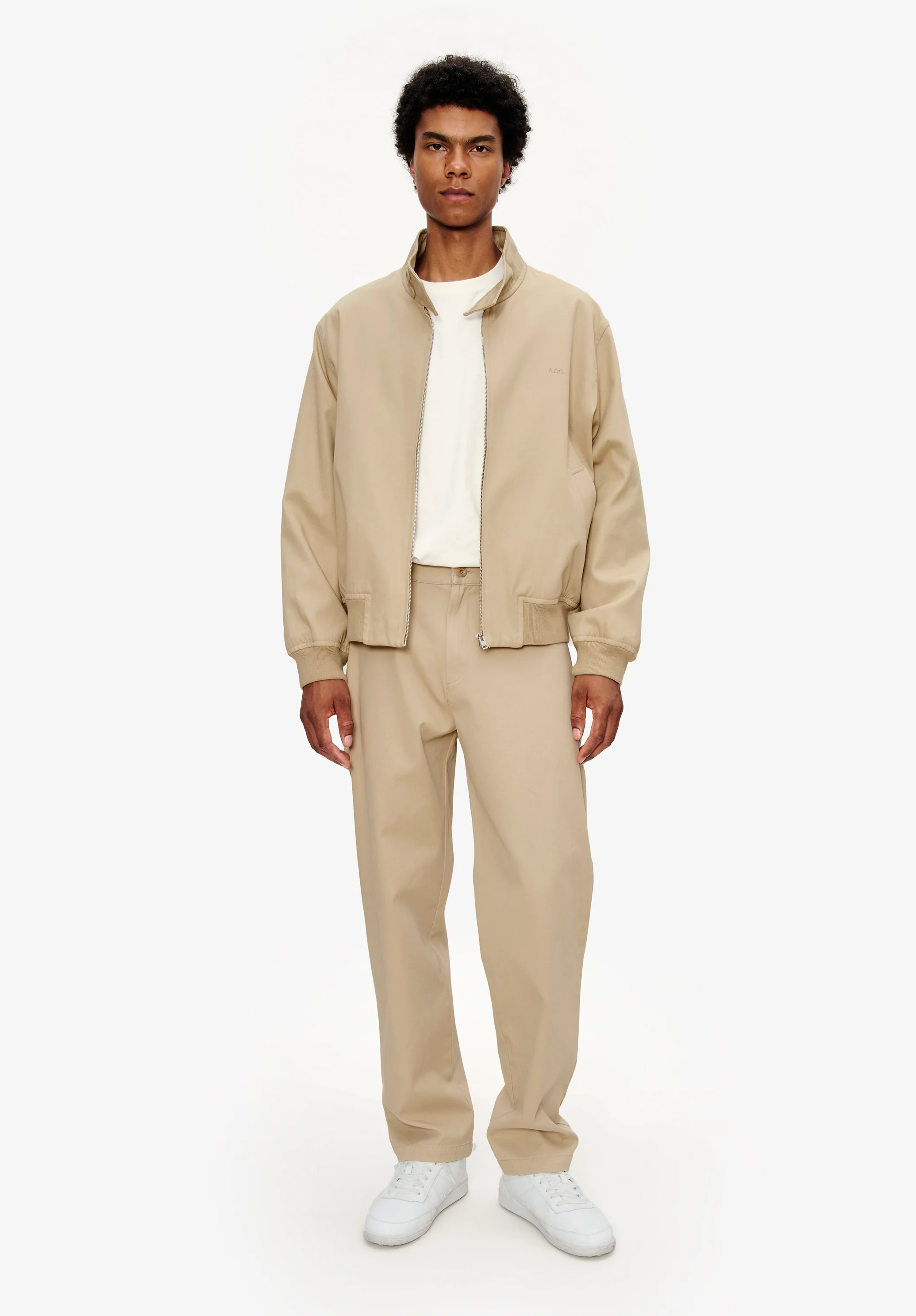 Fitted straight-leg gabardine chinos - Image 2