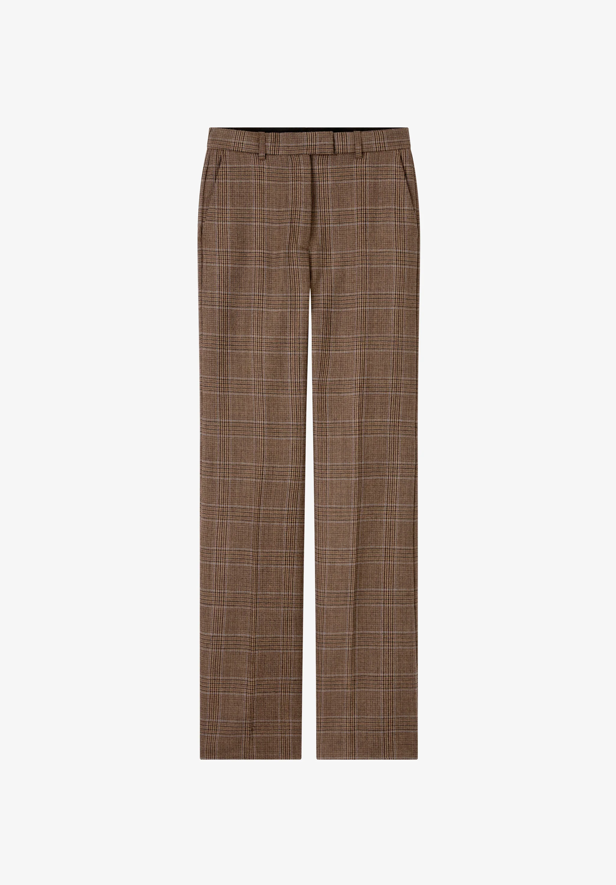 Flared check trousers