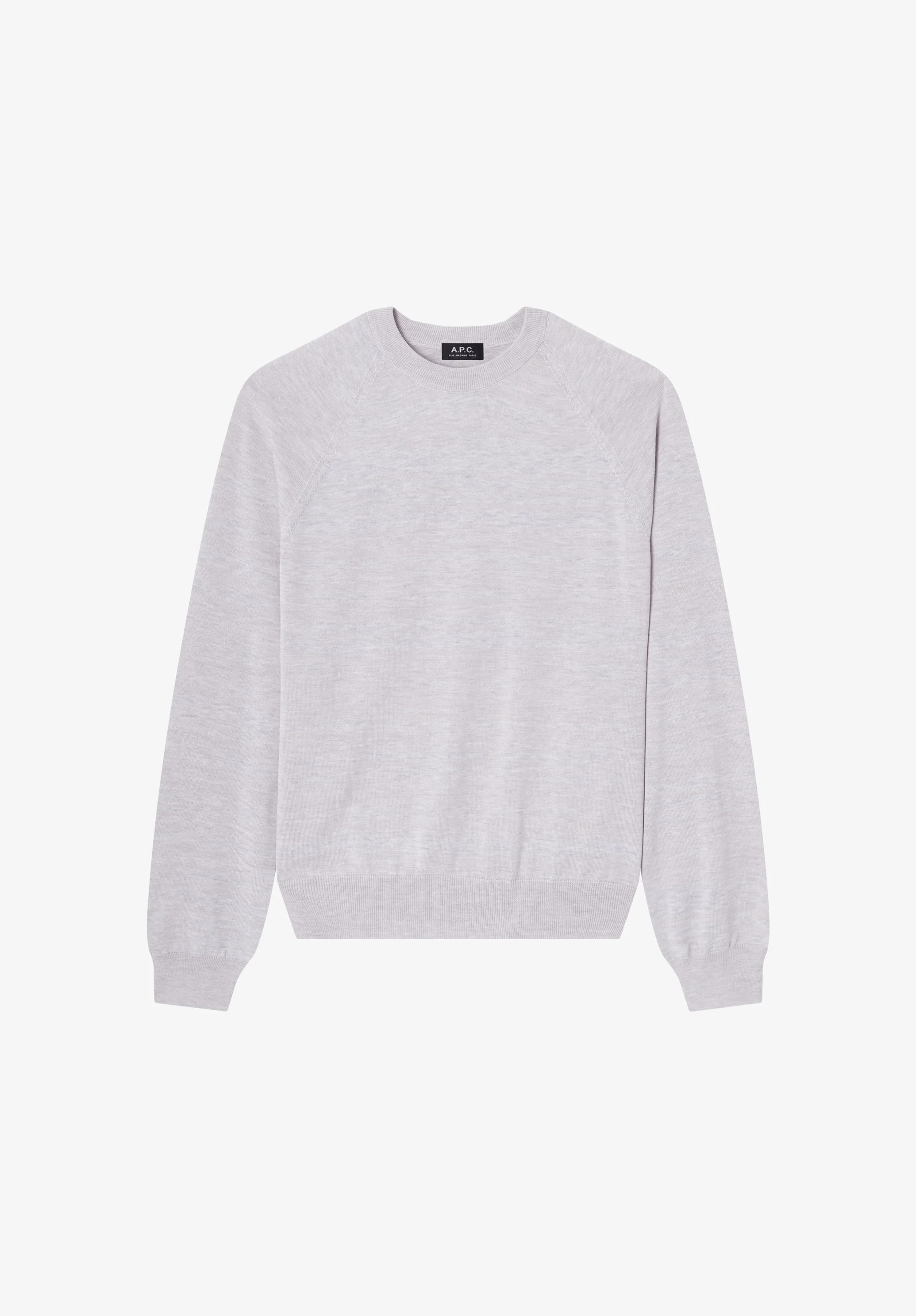Grey raglan-sleeve sweater