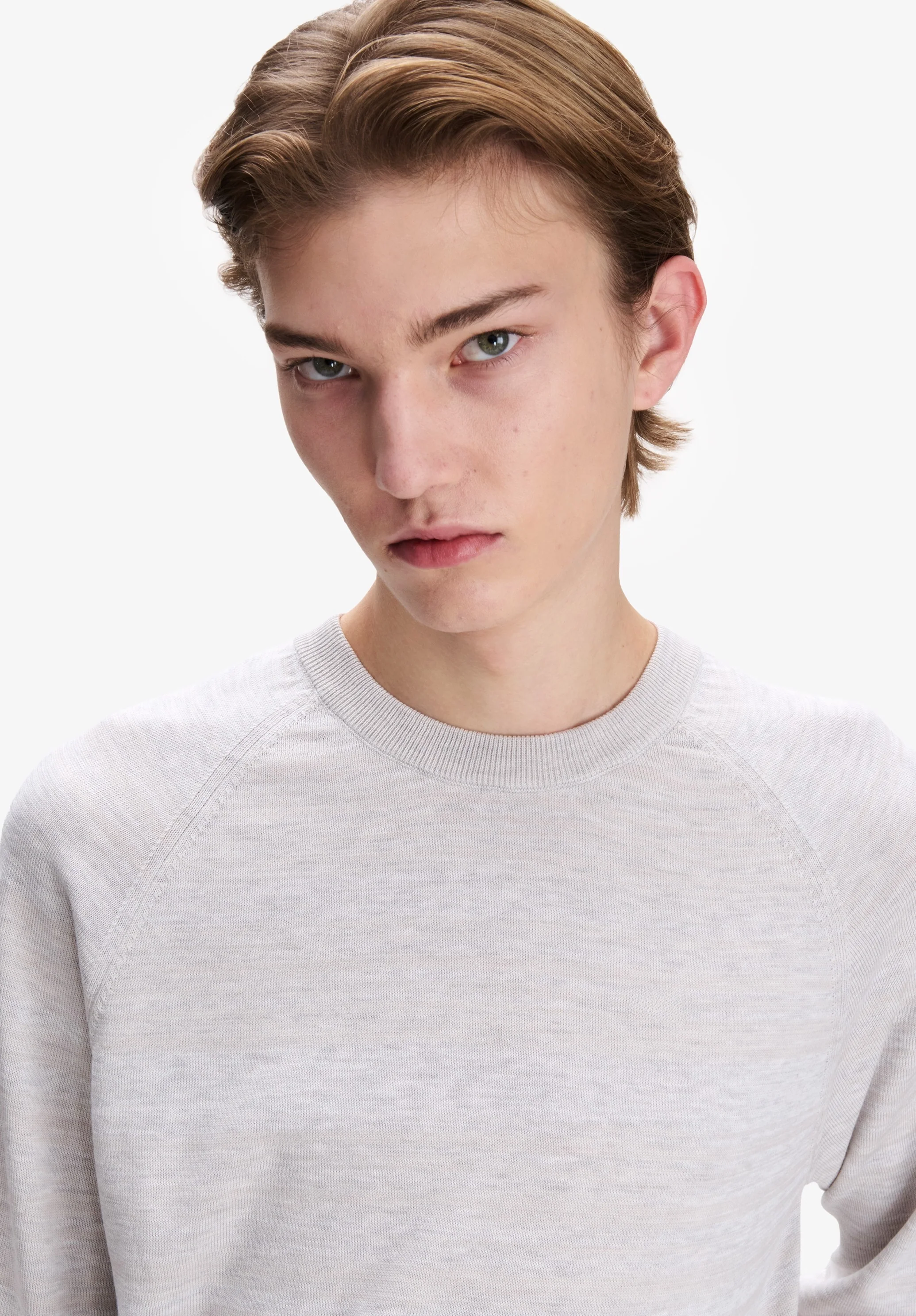 Grey raglan-sleeve sweater - Image 4