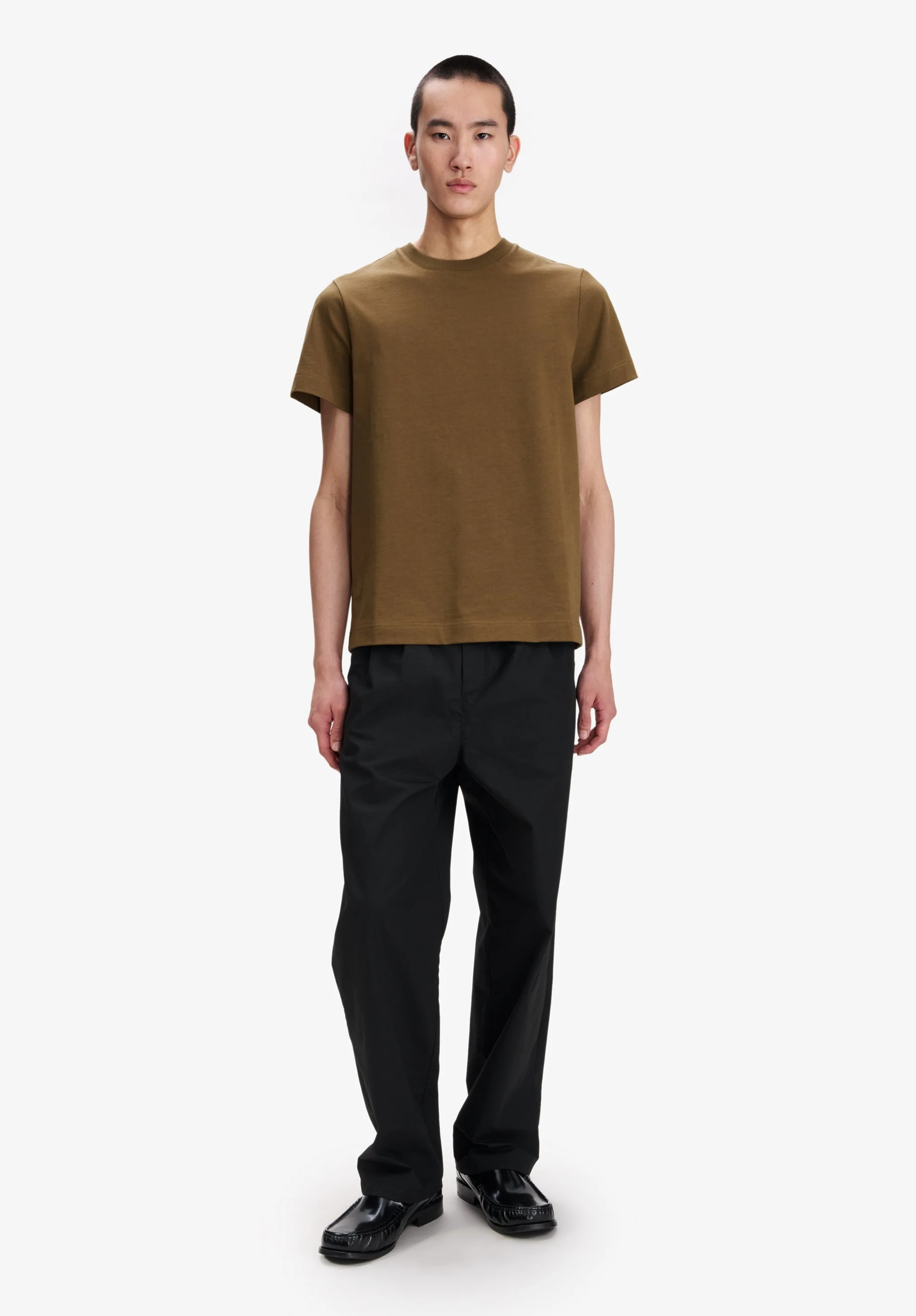 Khaki organic cotton T-shirt - Image 2