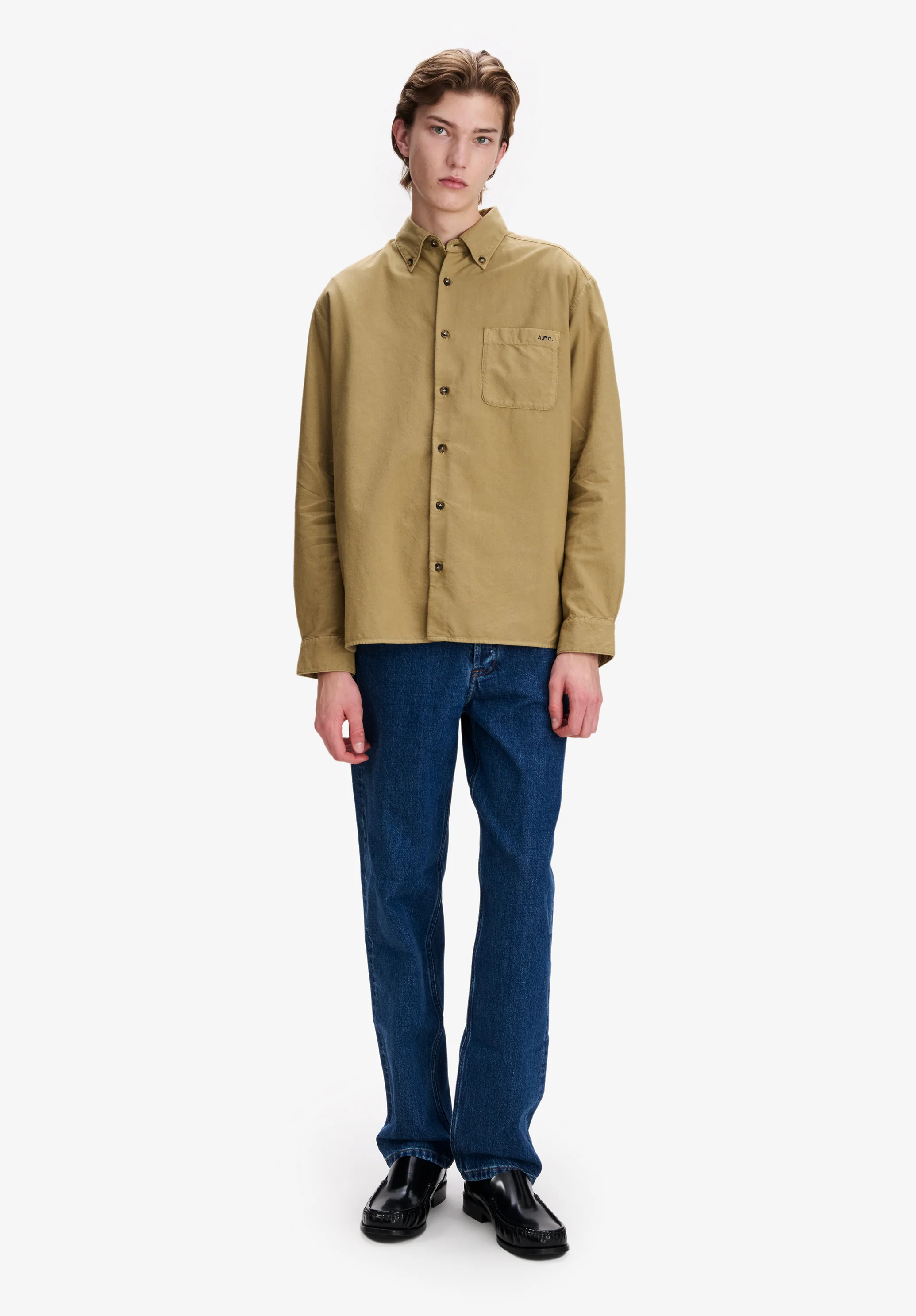 Khaki oxford shirt - Image 4