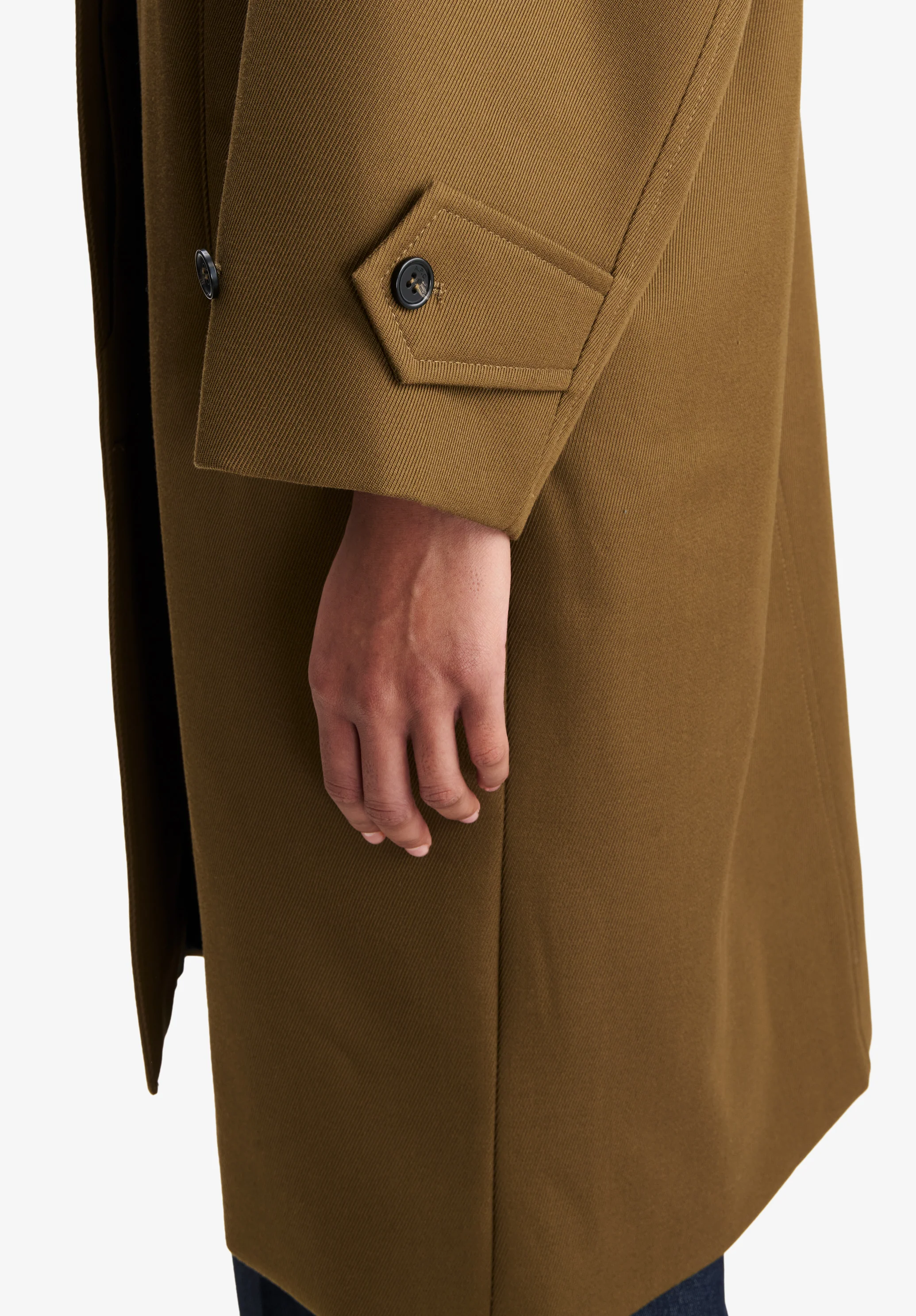 Khaki water-repellent wool mac - Image 4