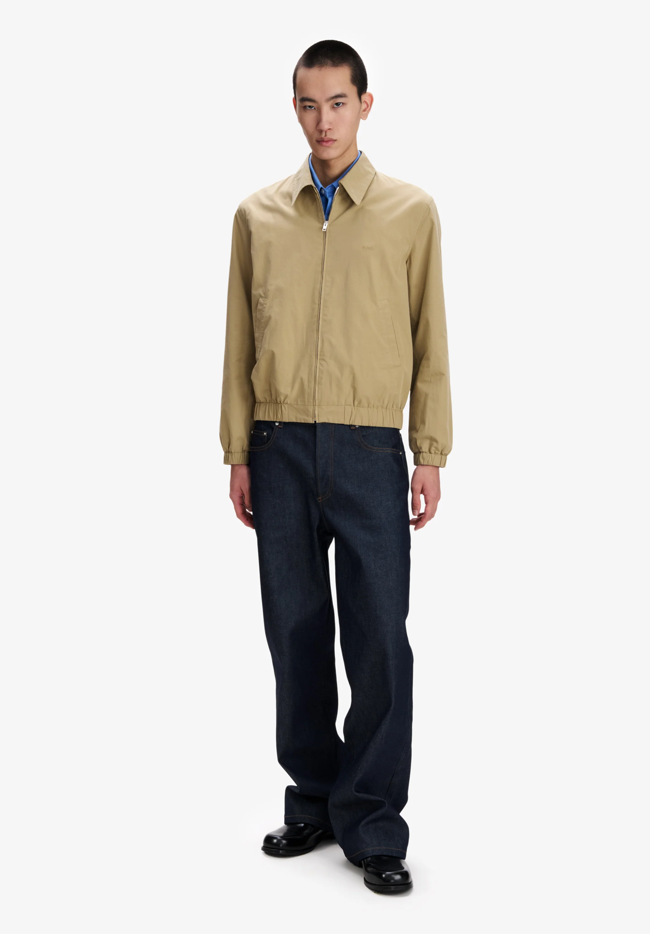 Lightweight beige cotton jacket - Image 3