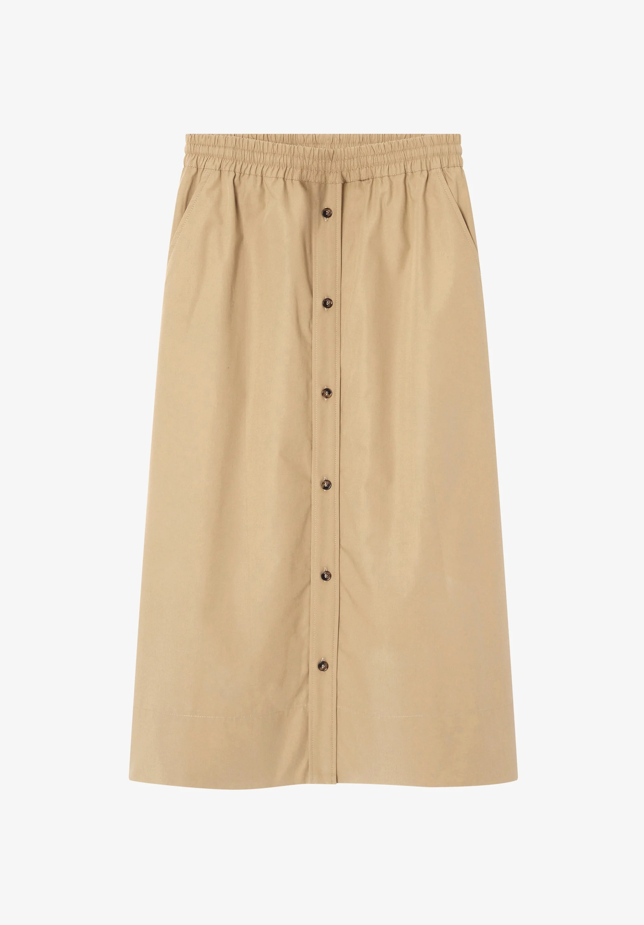 Long beige organic cotton skirt