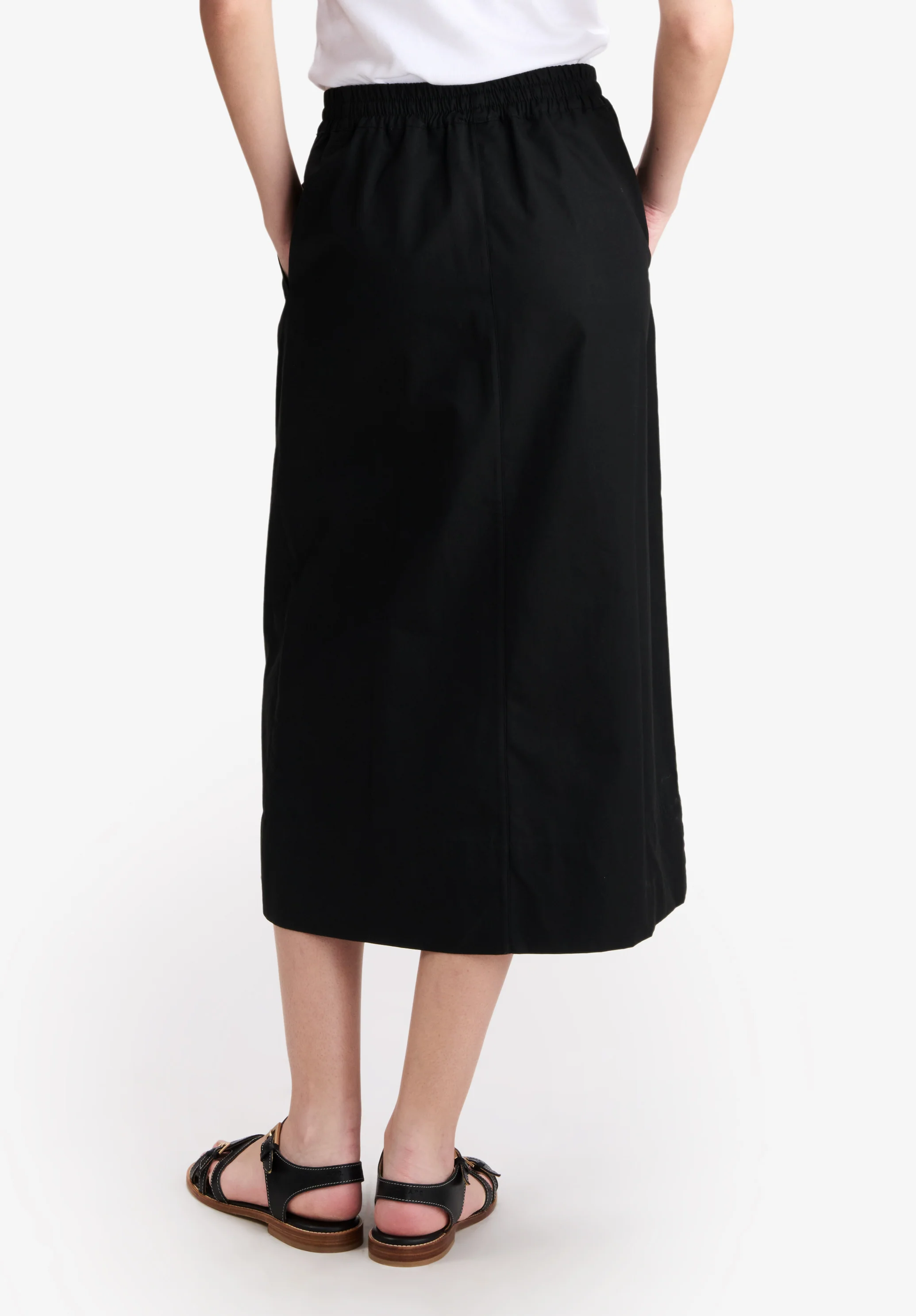 Long black organic cotton skirt - Image 3