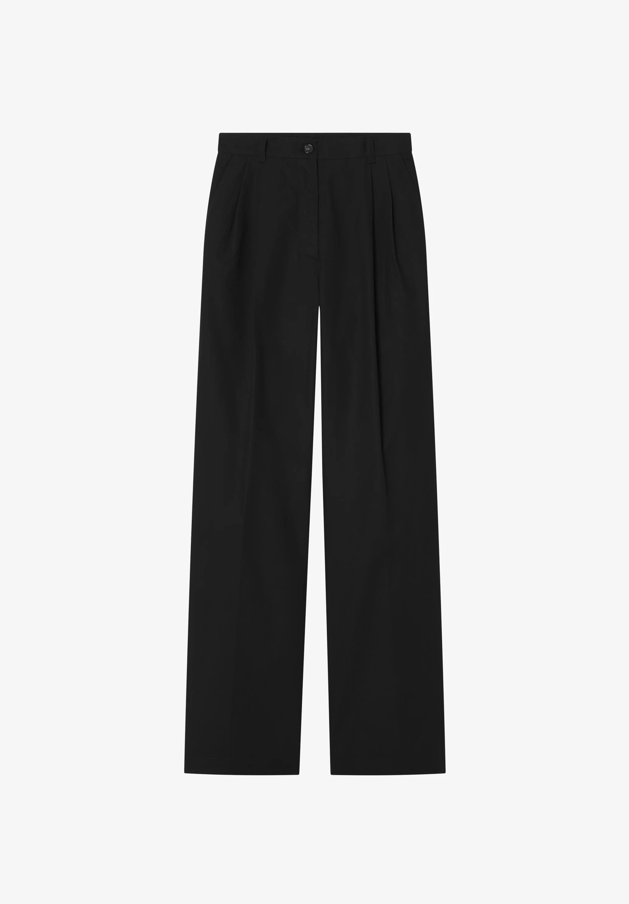 Loose black organic cotton trousers