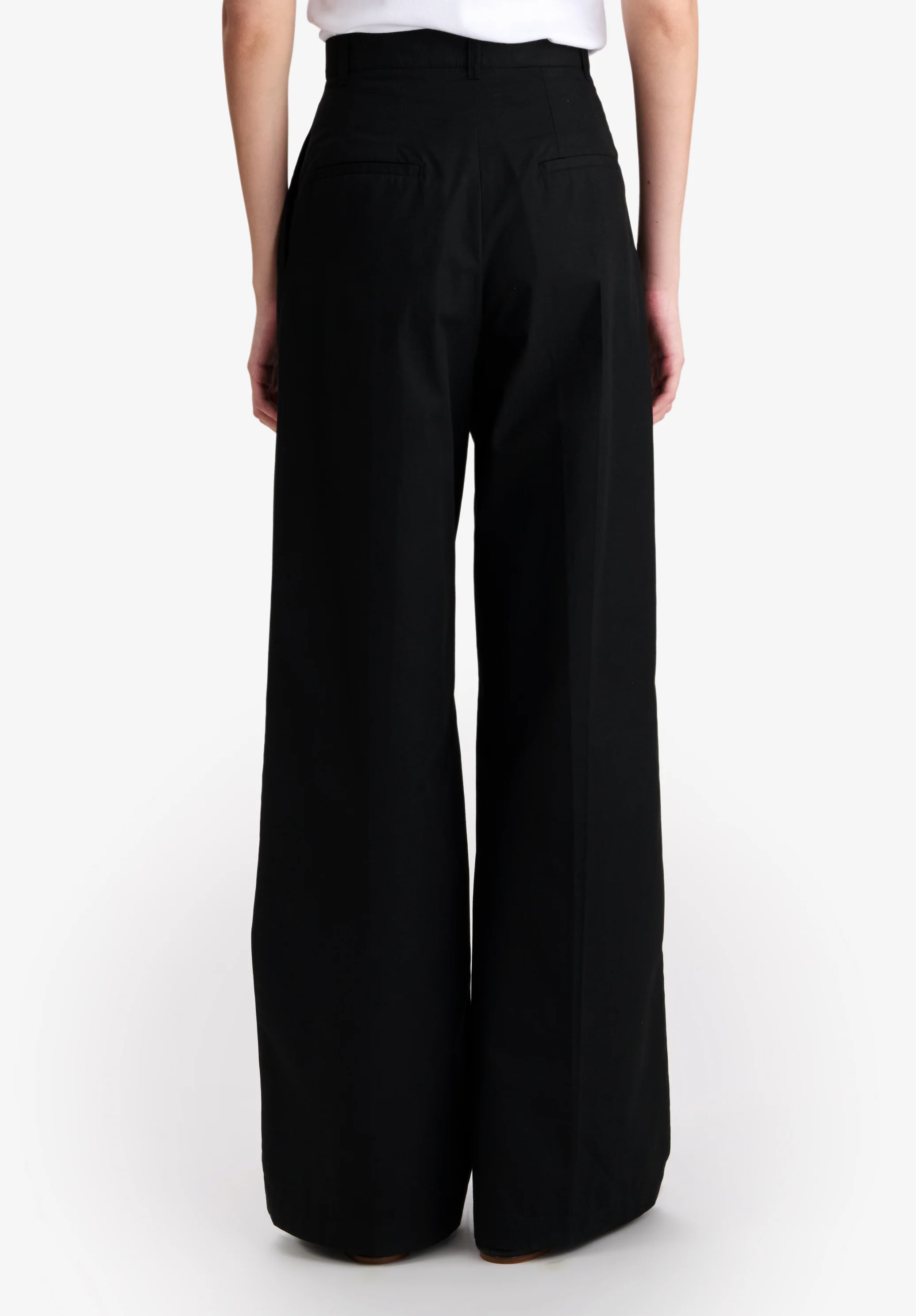 Loose black organic cotton trousers - Image 5
