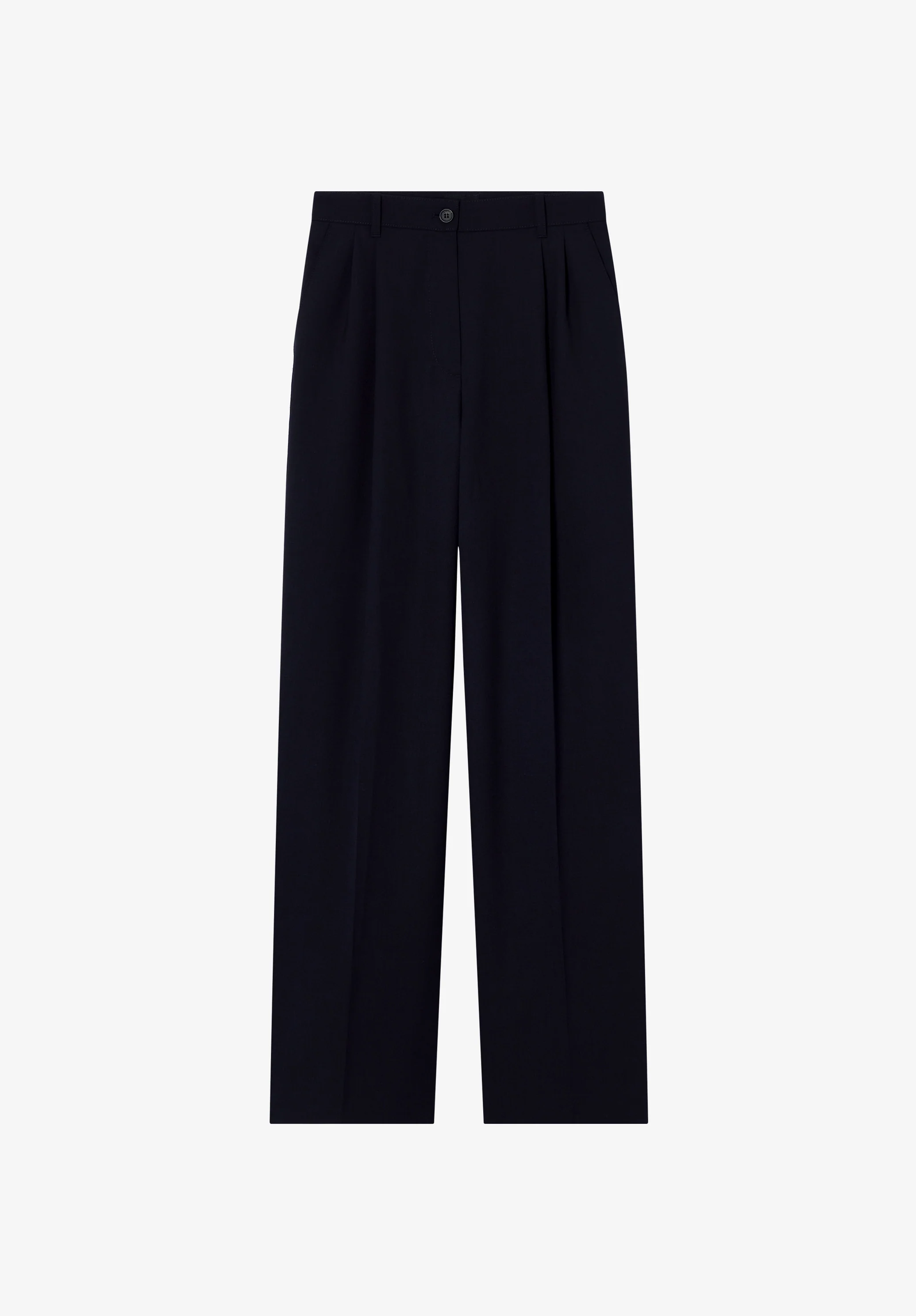 Loose navy blue organic cotton trousers