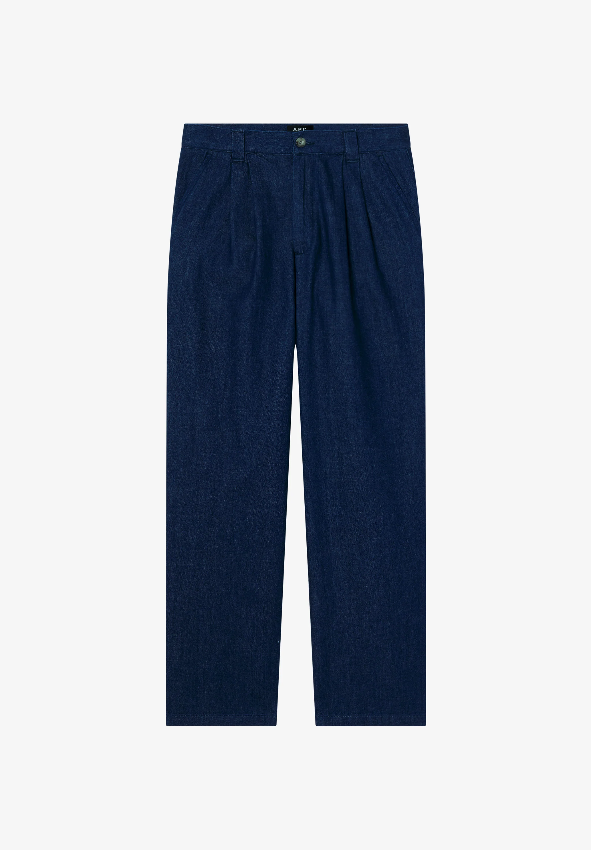 Loose pleated trousers in lightweight denim