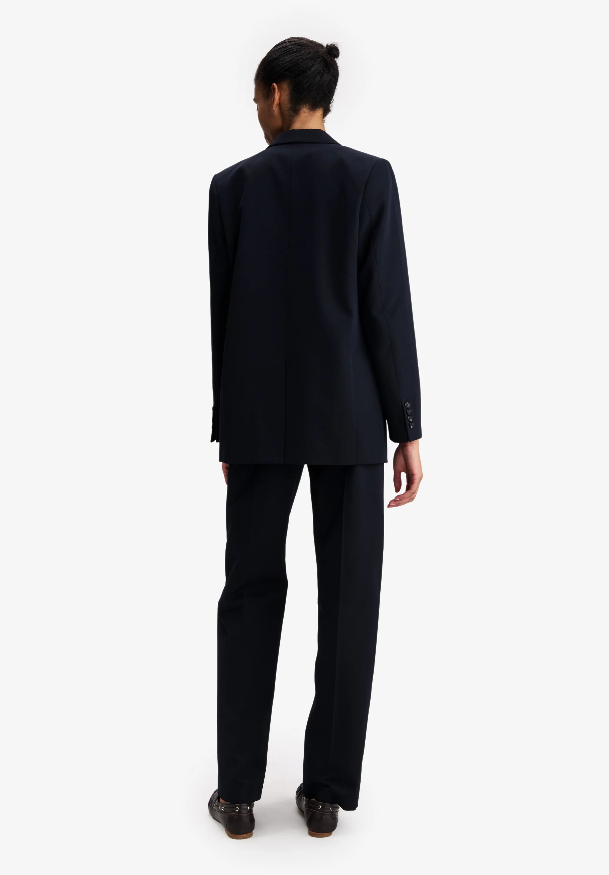 Navy blue tailored trousers - Image 3