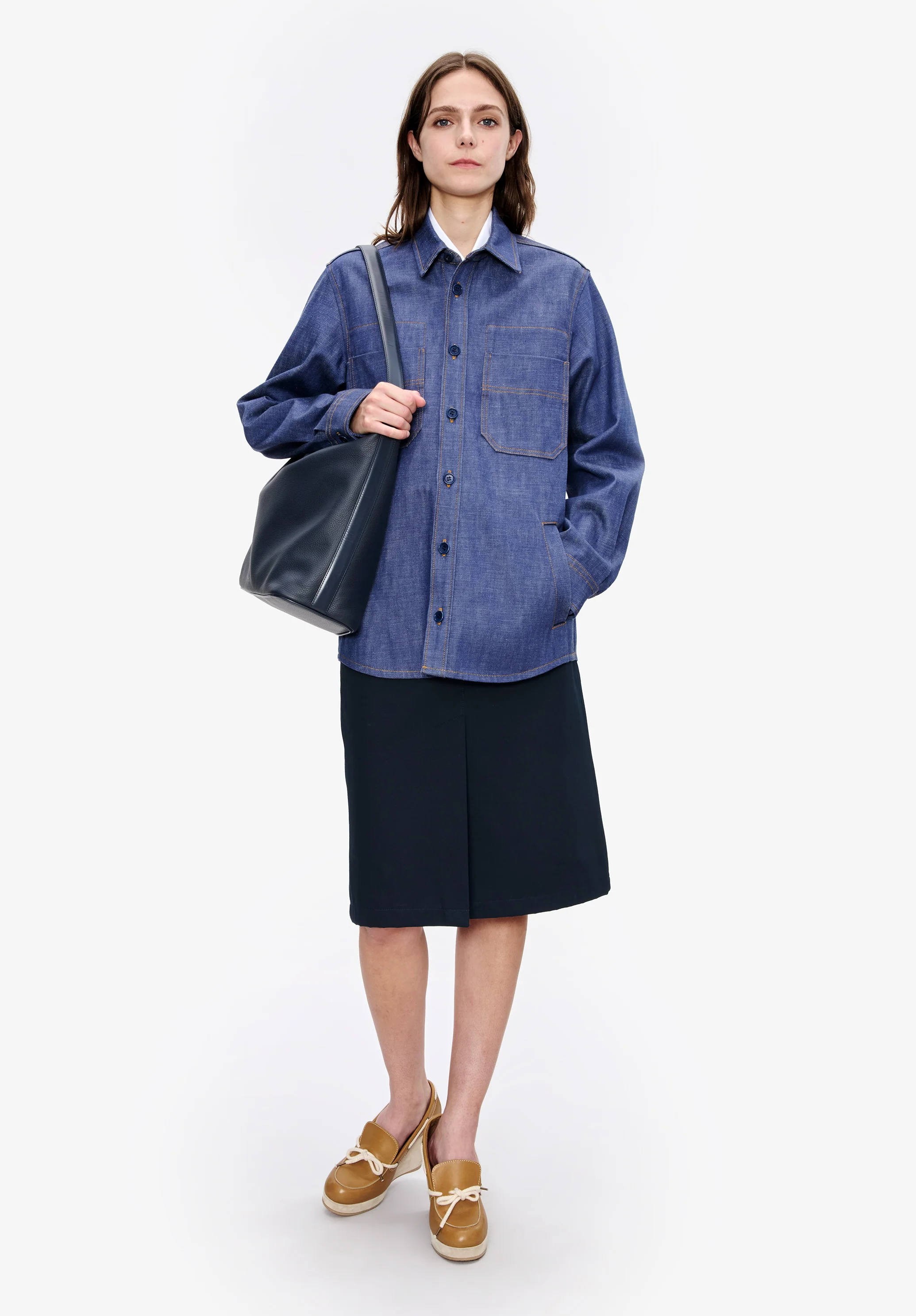 Blue denim workwear jacket - Image 7