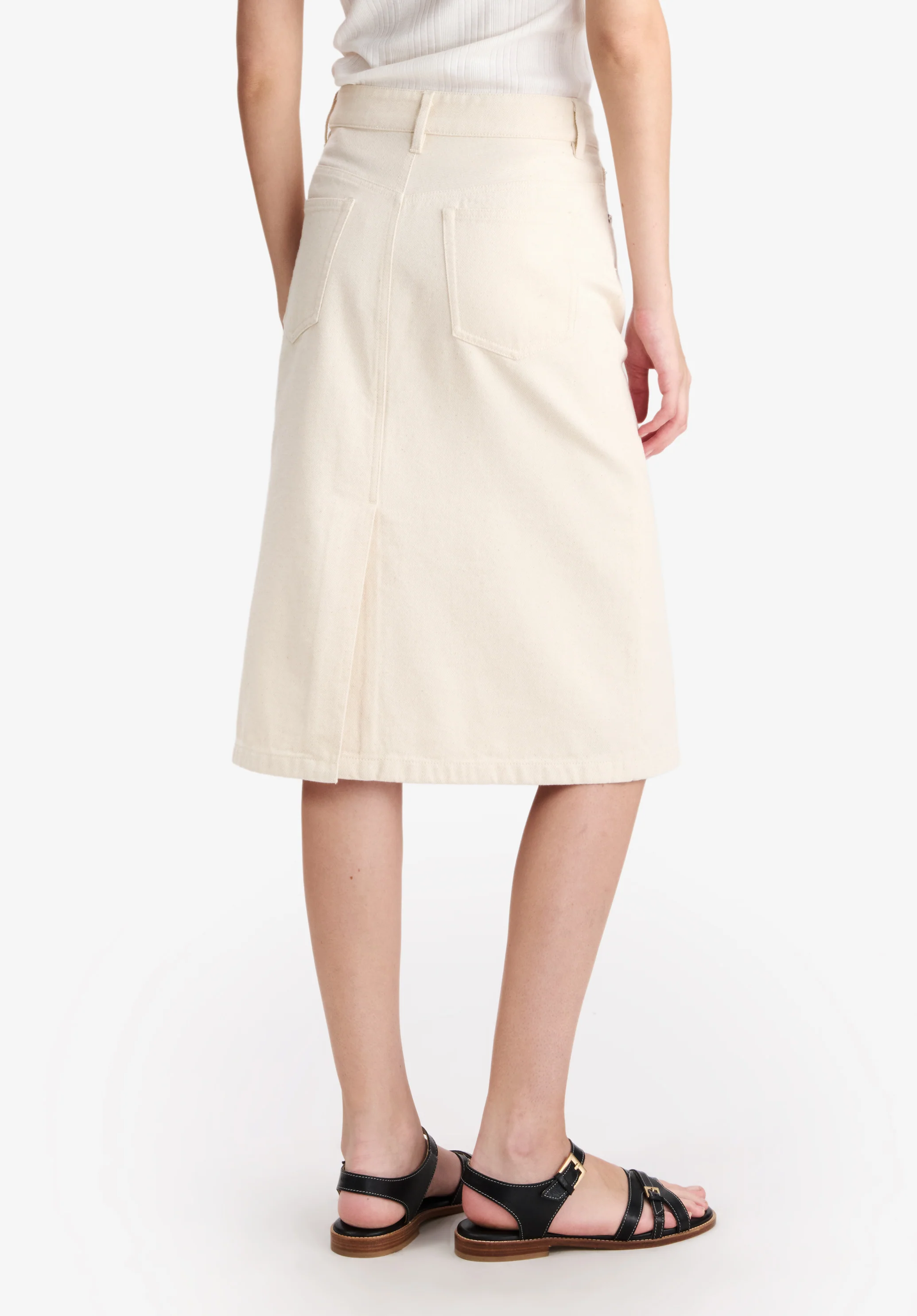 Off-white denim split skirt - Image 4
