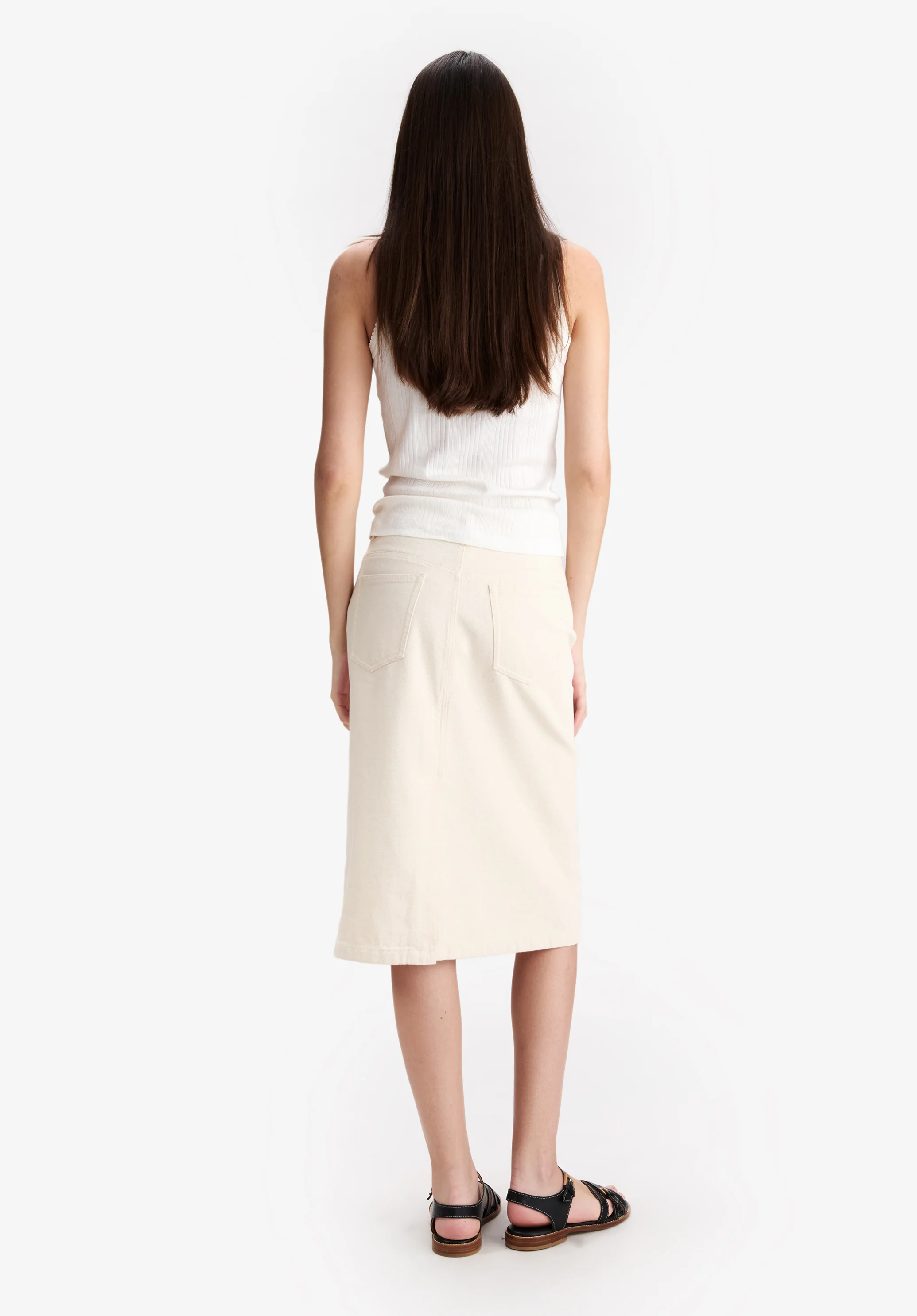 Off-white denim split skirt - Image 5