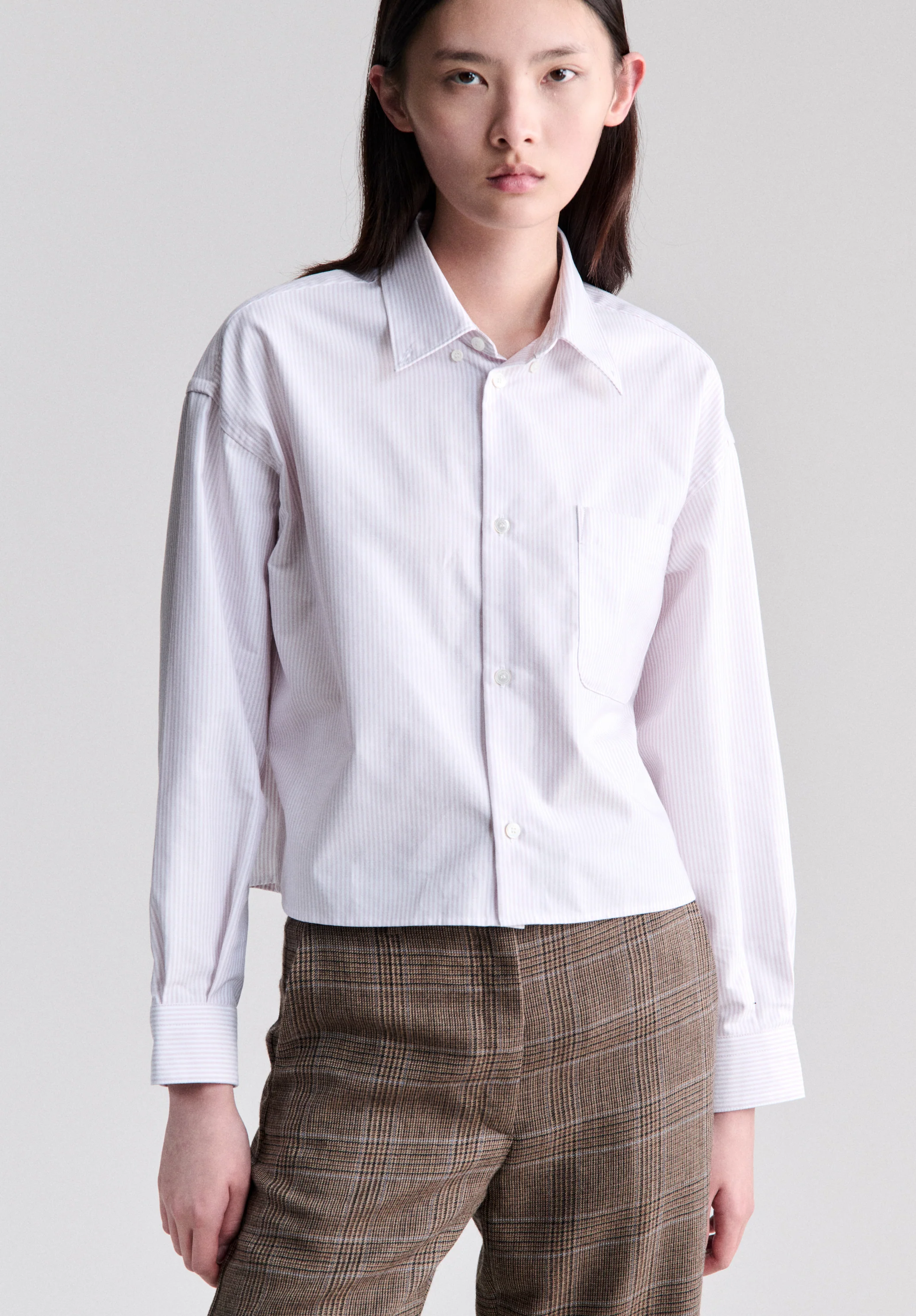 Short lilac oxford shirt - Image 4