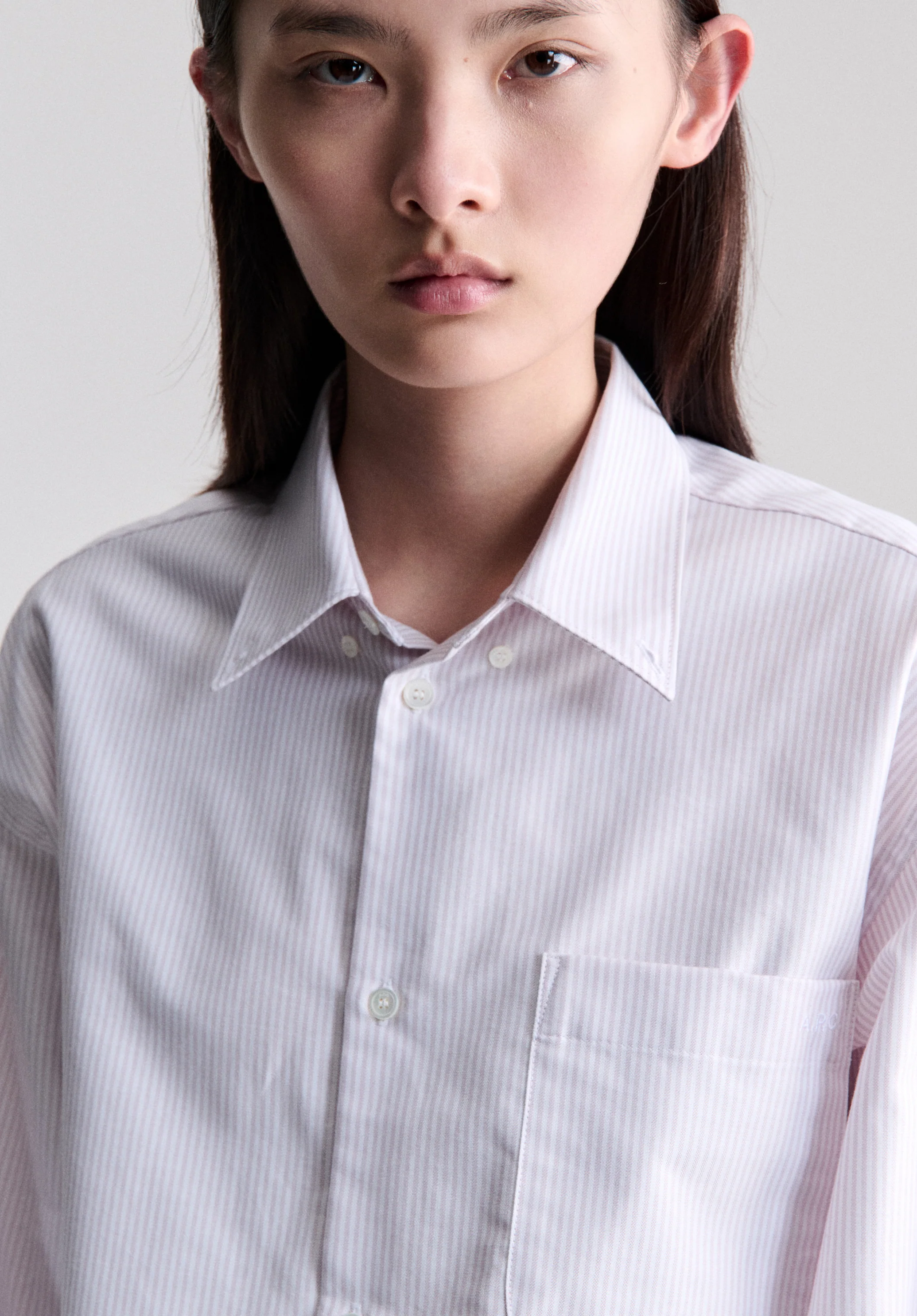 Short lilac oxford shirt - Image 5