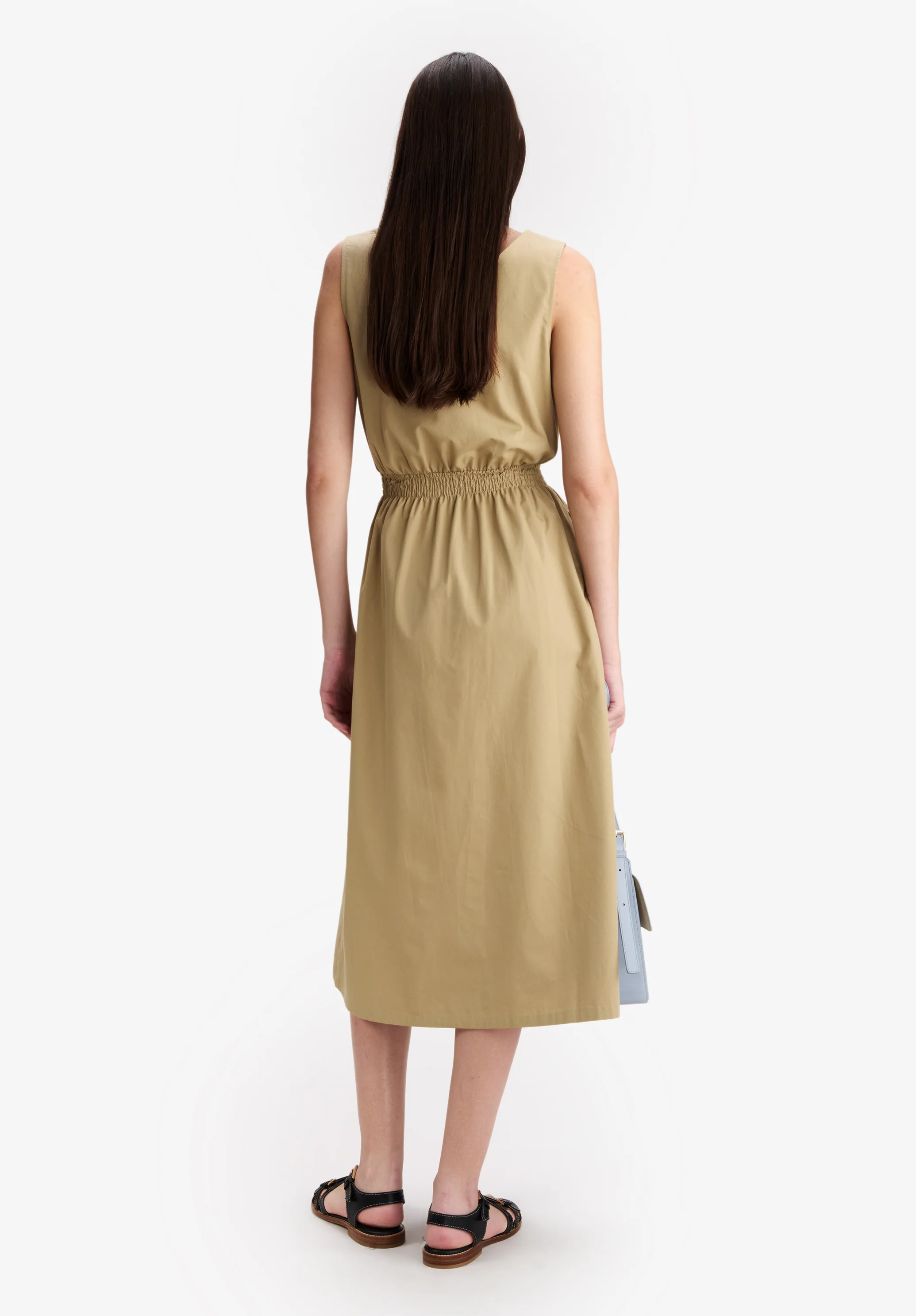 Sleeveless beige dress - Image 3