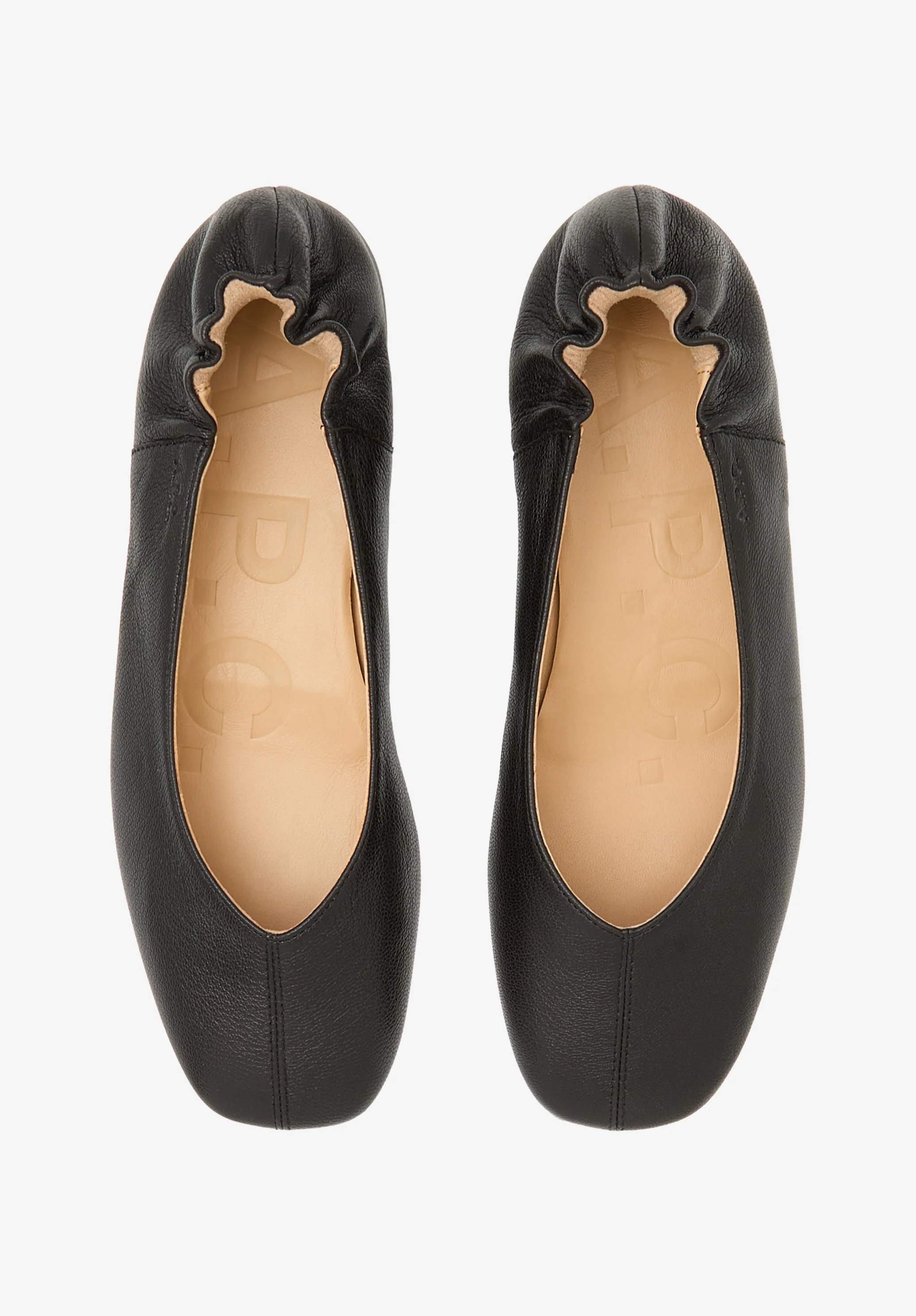 Square-toe leather ballet flats - Image 2