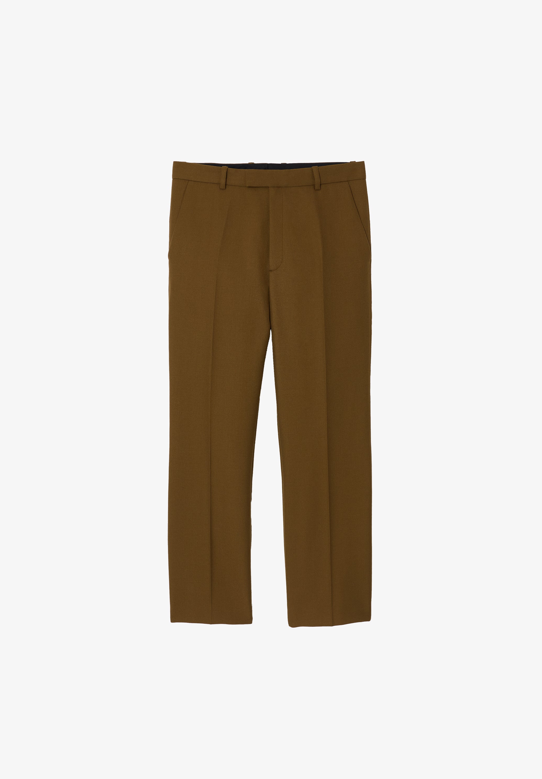 Straight, wide-leg trousers with permanent crease