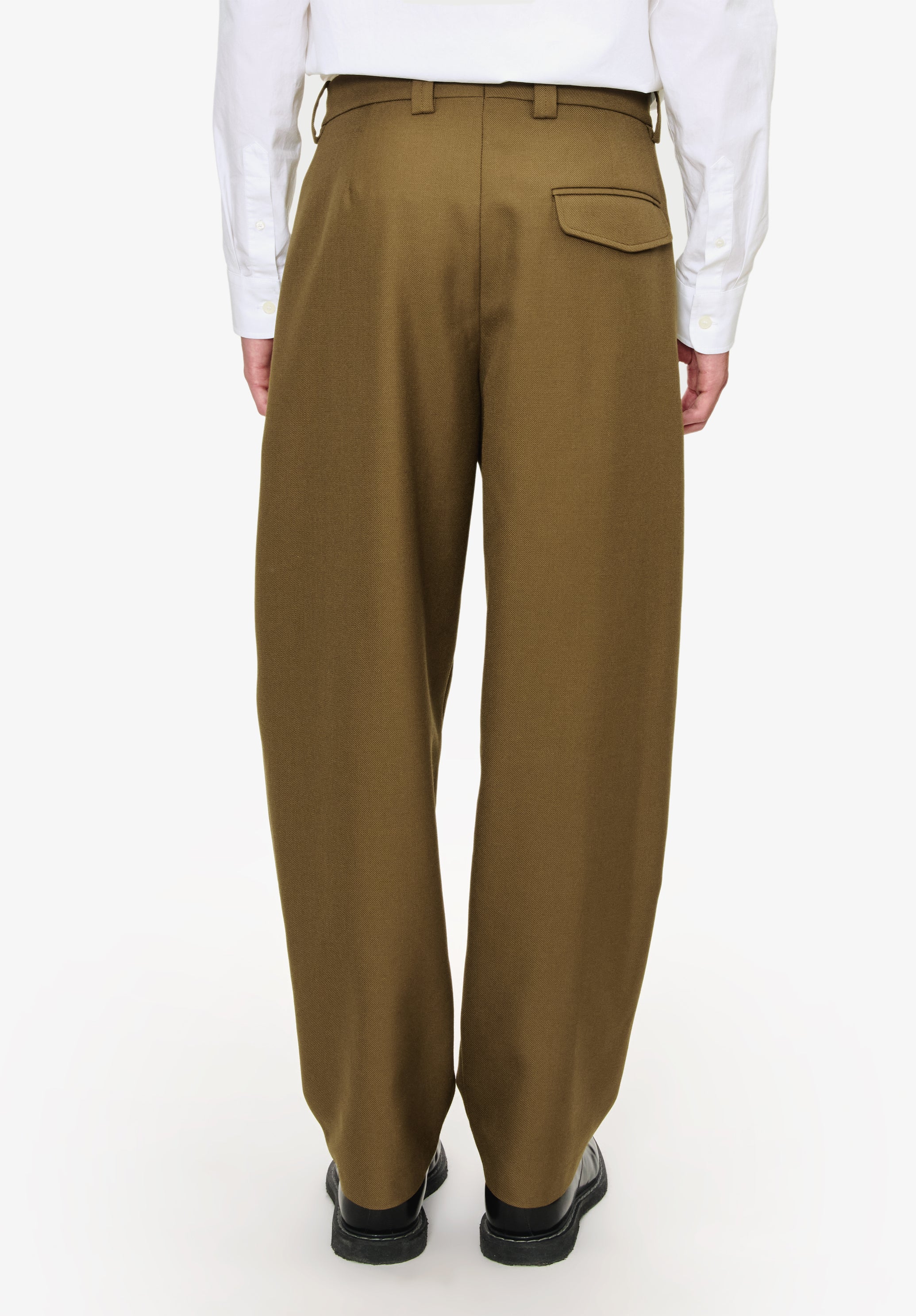 Straight, wide-leg trousers with permanent crease - Image 5