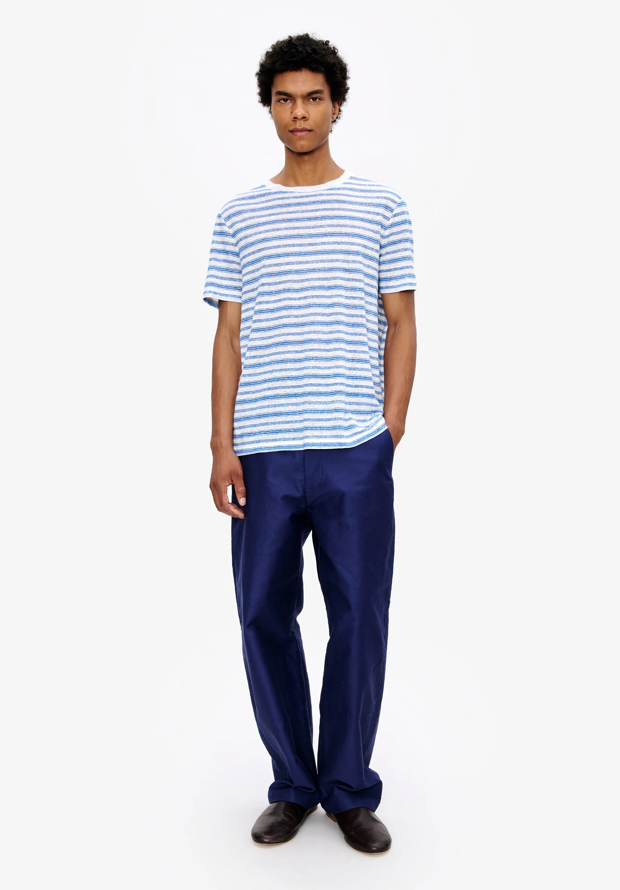 Striped linen T-shirt - Image 2