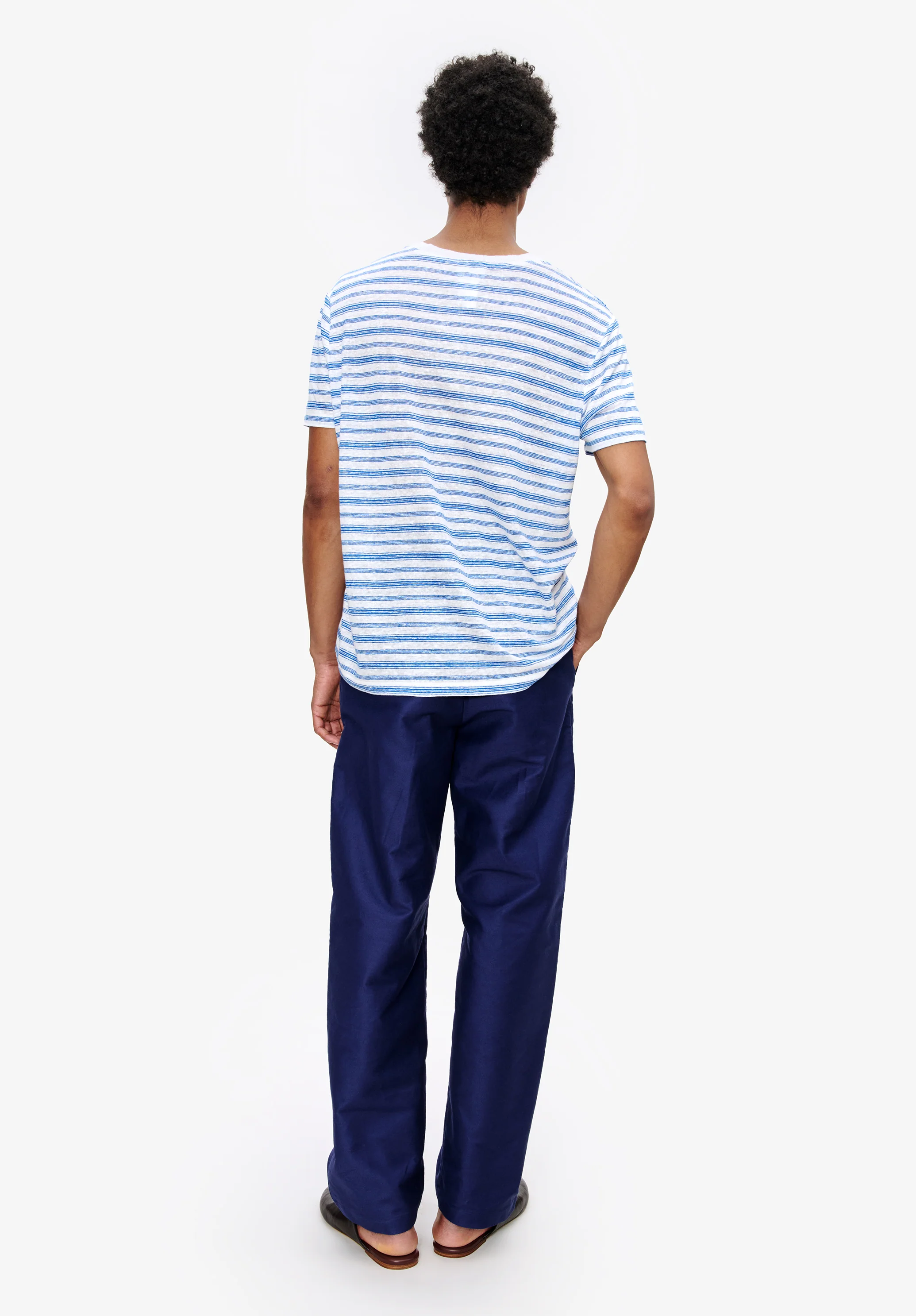 Striped linen T-shirt - Image 3