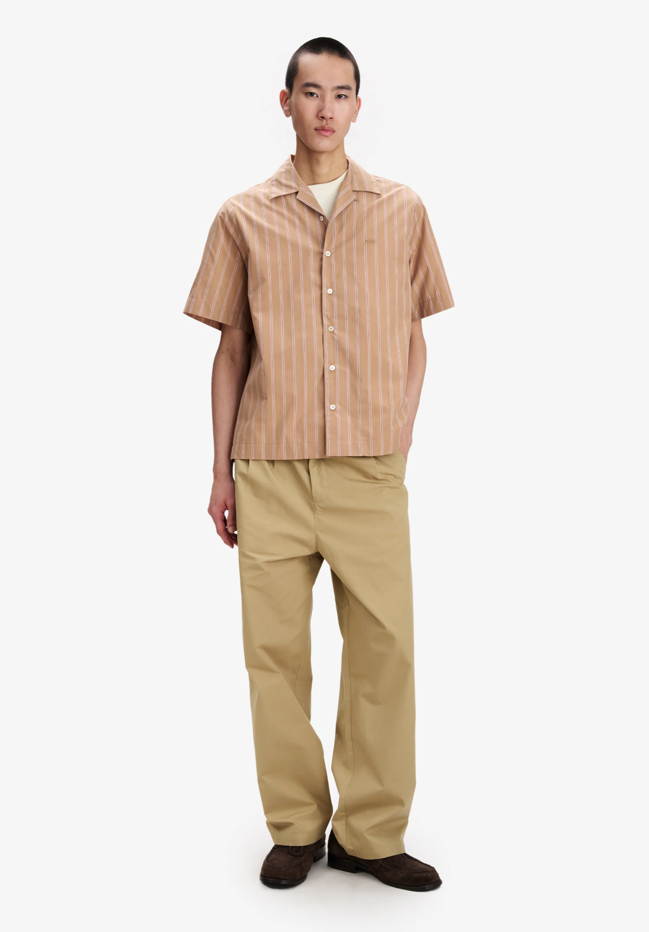 Striped pink short-sleeved shirt - Image 2