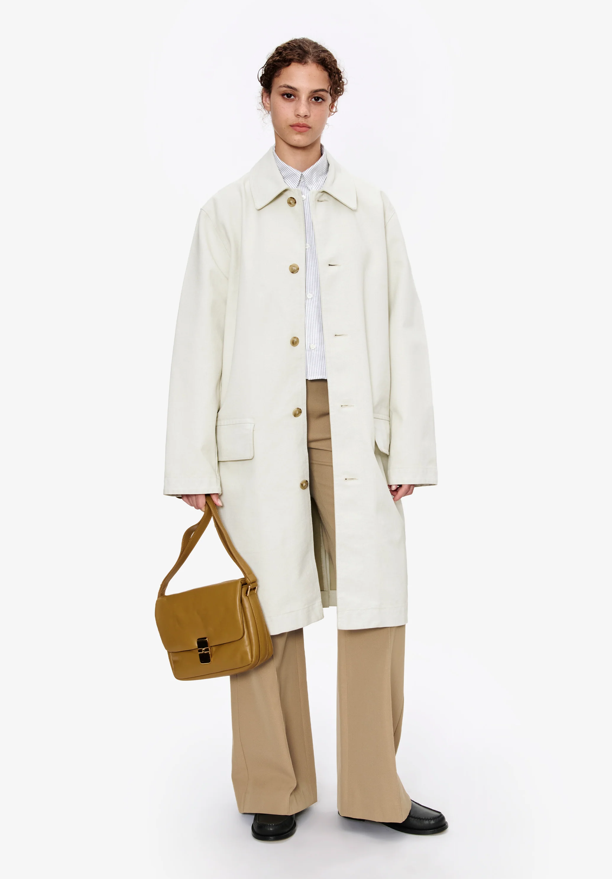 Unisex overcoat in coated canvas. - Image 2