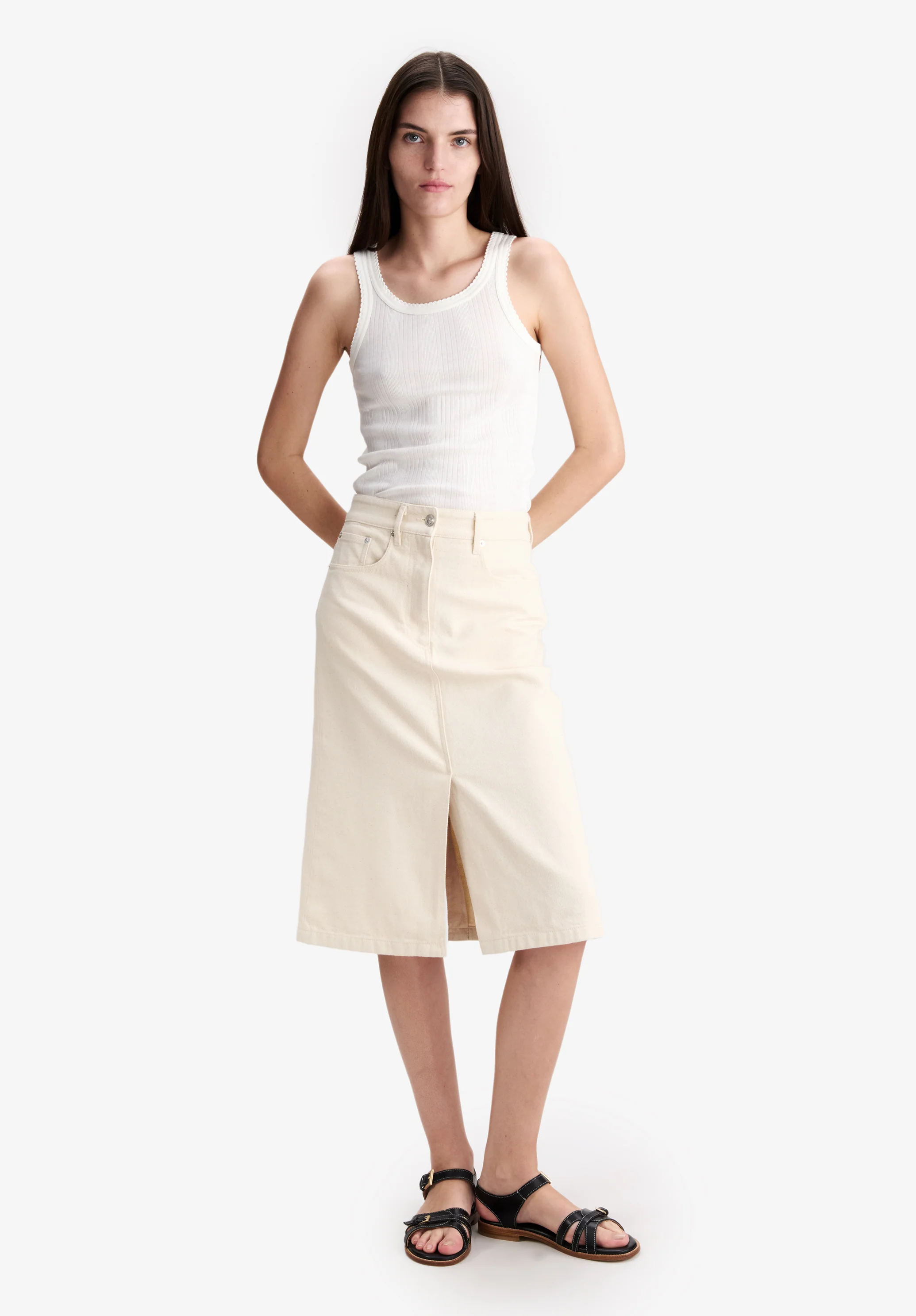 White organic cotton tank top - Image 2