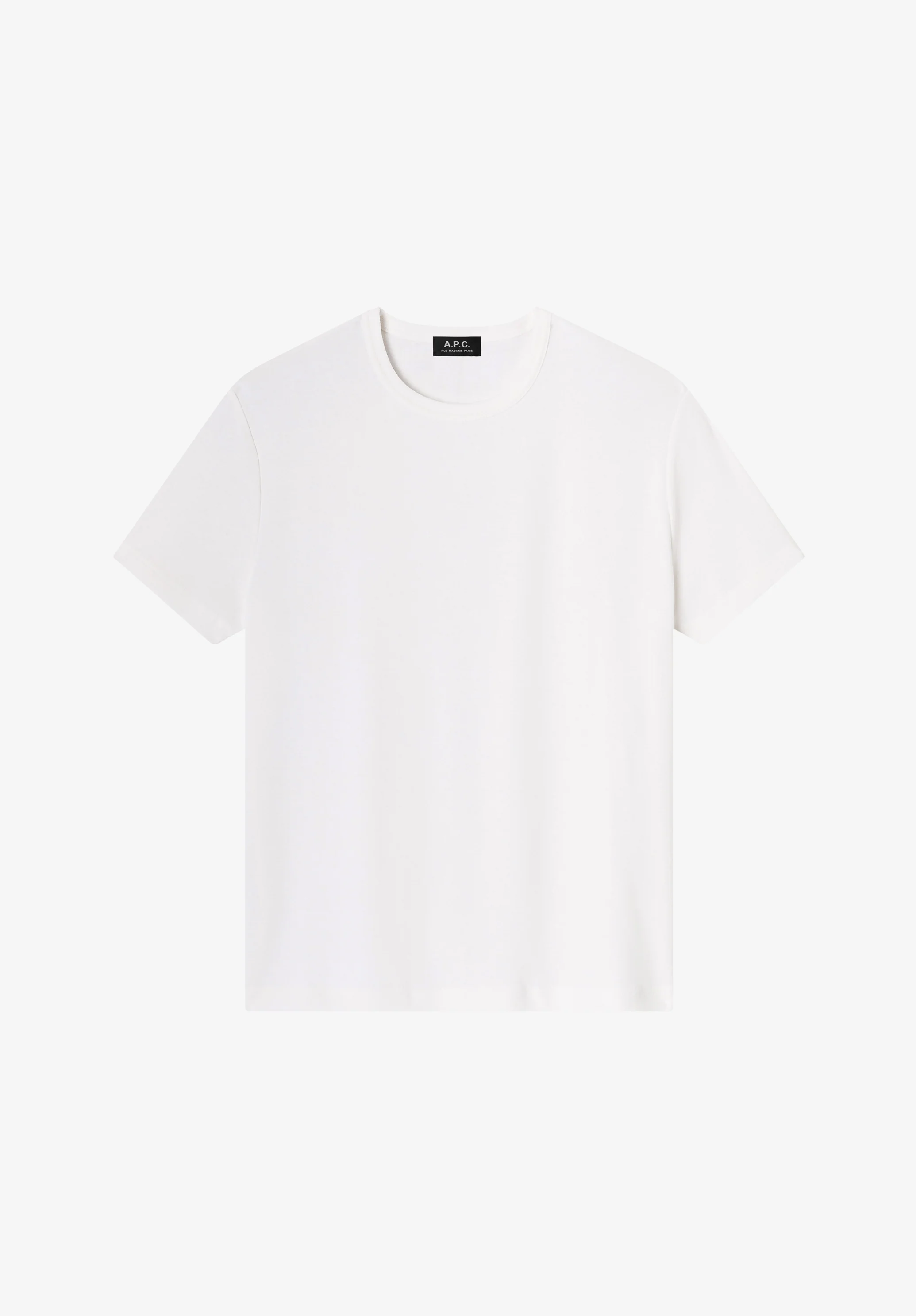White t-shirt with A.P.C. micro-logo